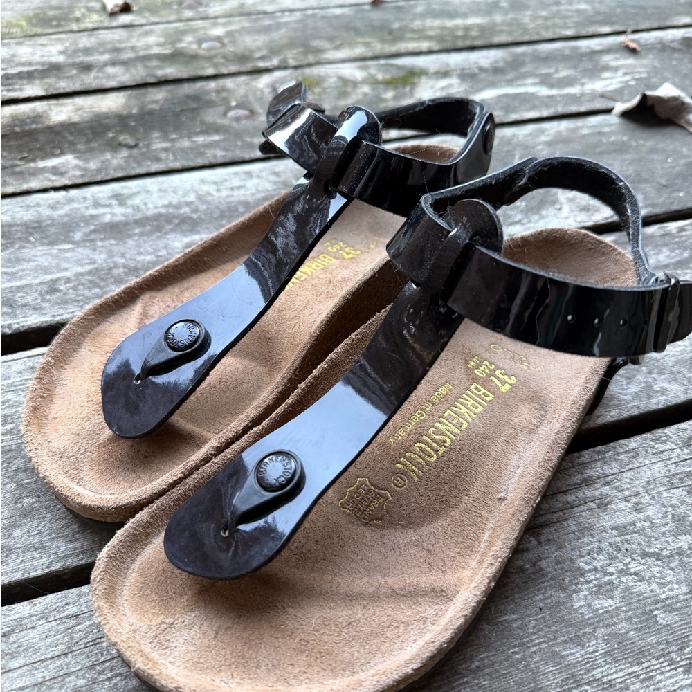 Birkenstock Glossy Black Sandals